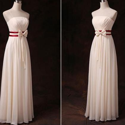 Design Champagne Color Evening Party Prom Dress..