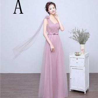 Sweetheart Strapless Long A Line Bridesmaid Dress..