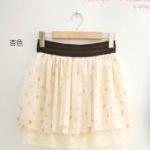 Fashion Nice Lace Wave Point Skirt ..