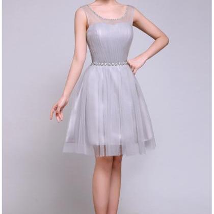 Sweetheart Grey Color Round Neck Patchwork Wedding..