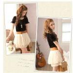 Nice Lace Wave Point Skirt With The..