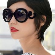 Retro-inspired Women Butterfly Clouds Arms Semi Transparent Round Sunglasses New