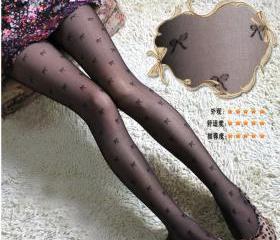 Sheer French Dot Raw Edge Stockings