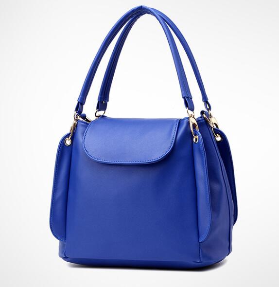 Women Fashion Three Layers Shoulder Bag Casual Crossbody Handbag Blue