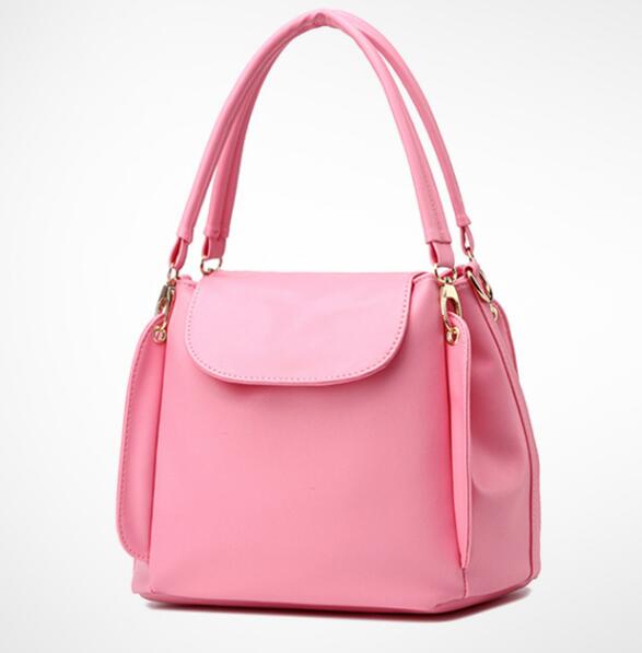 Women Fashion Three Layers Shoulder Bag Casual Crossbody Handbag - Pink