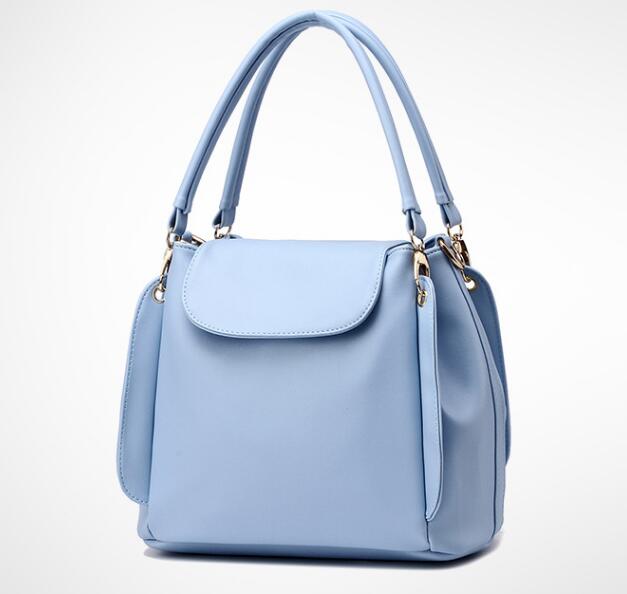 Women Fashion Three Layers Shoulder Bag Casual Crossbody Handbag - Sky Blue