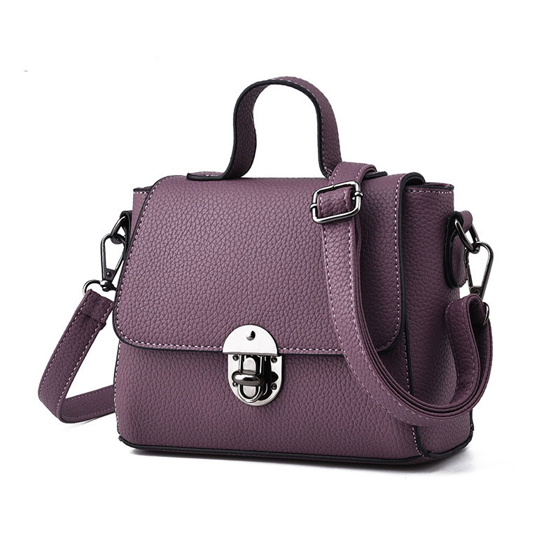 Women Messenger Shoulder Mini Bag - Dark Purple