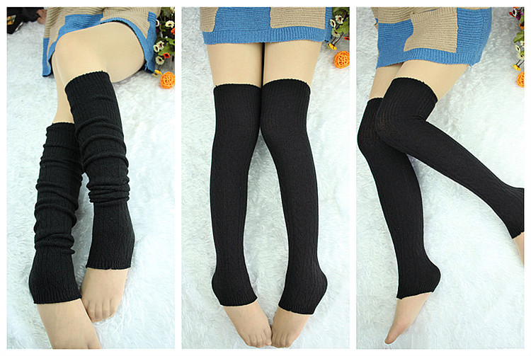 Casual Women Solid color Leg warmer High Slouch Boot Tight Stockings