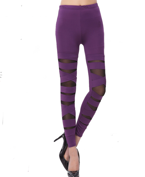 Women Sexy Casual Slim Leggings - Purple