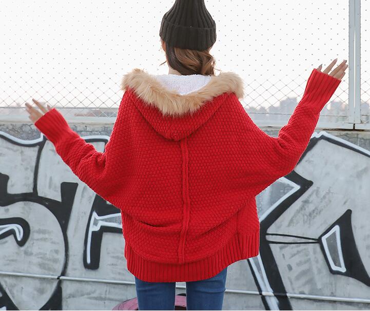 Long Sleeve Hooded Cardigan Sweater Coat on Luulla