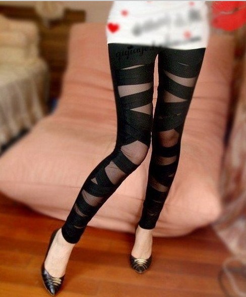 Sexy Black Bundle Pattern Leggings Lady Leggings trousers
