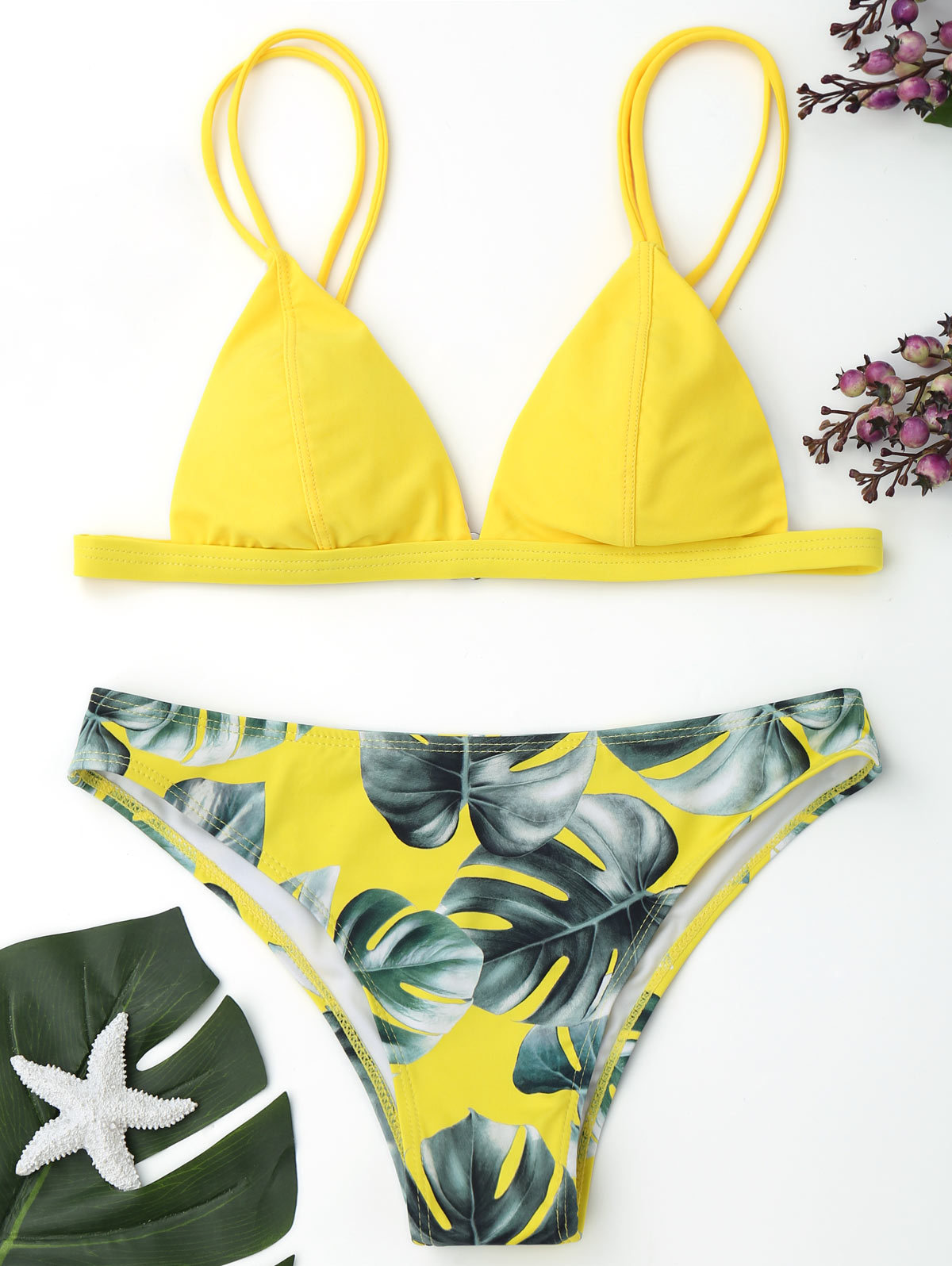 Yellow Bikini Set For Summer Beach Swimsuit Bathing Suit Swimwear