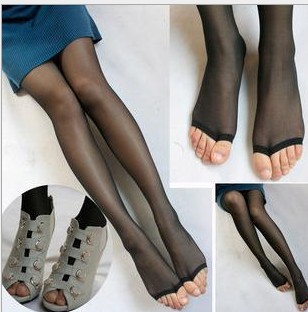 Women's Open-toed Print Stockings/ Pantyhose/ Tights