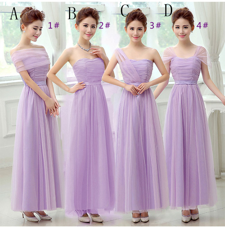 Beautiful Long Evening Dresses Bridesmaid Dresses - Purple
