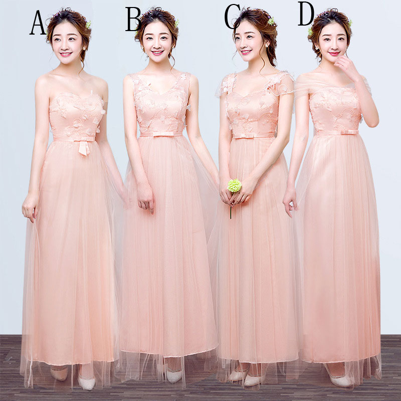 Fashion Long Bridesmaid Dresses Wedding Dress Prom Party Dress For Women - Pink