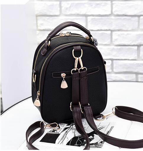 Nice Star Pattern Handbag PU Leather Backpacks For Women - Black on Luulla