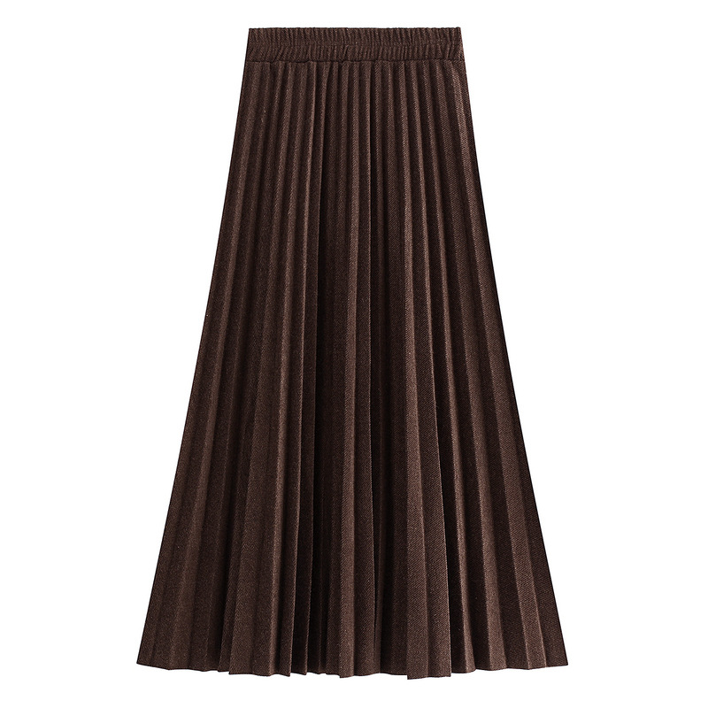 Pleated Skirt Autumn And Winter Women's High Waist Long Skirt