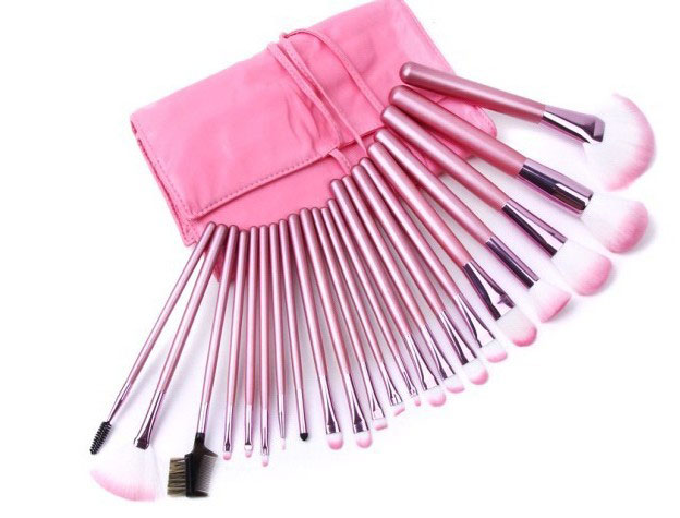 Pink 22 Pcs Make Up Brush Kit Makeup Brushes Tools Set