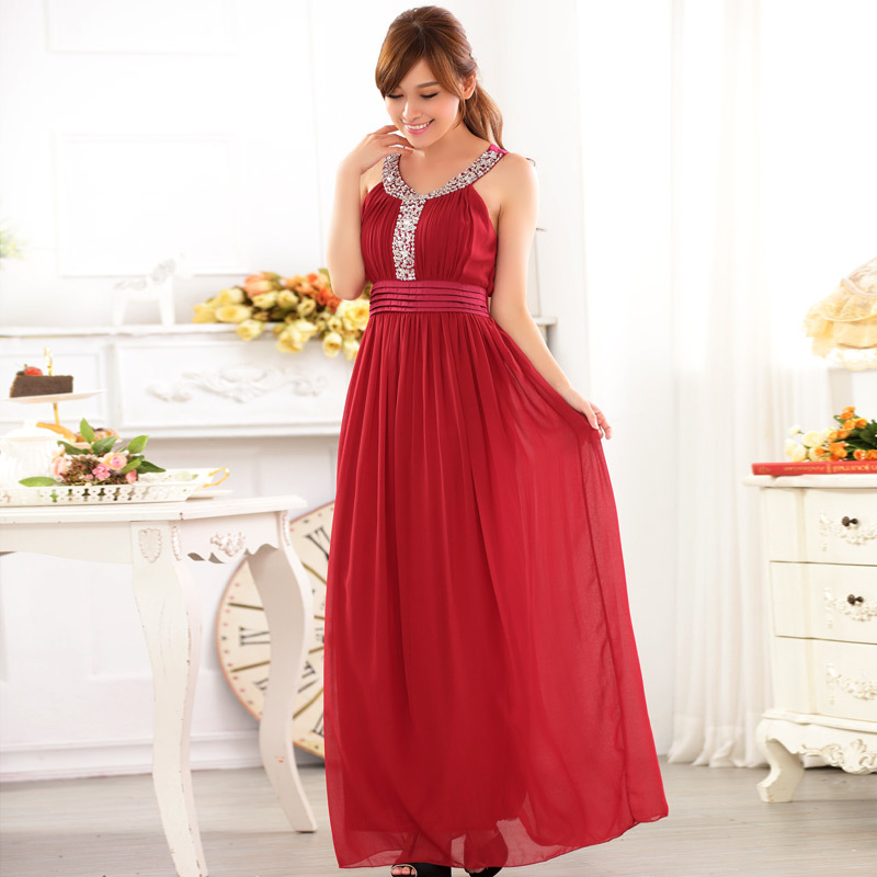 Fashion Women's Long Evening Formal Party Dress 3 Color