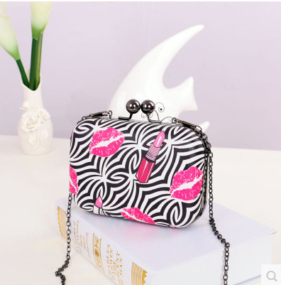 Sweet Evening Clutch Party Fashion Chain Mini Lingge Bags Clutch Handbag