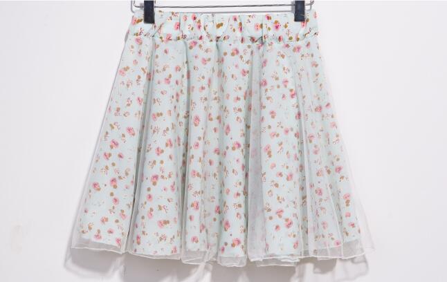 Nice Flower Chiffon Skirt