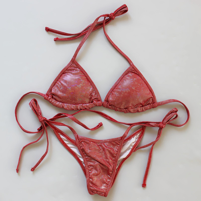 Sexy Multicolor Swimsuit Swimwear Bikini For Women - Red