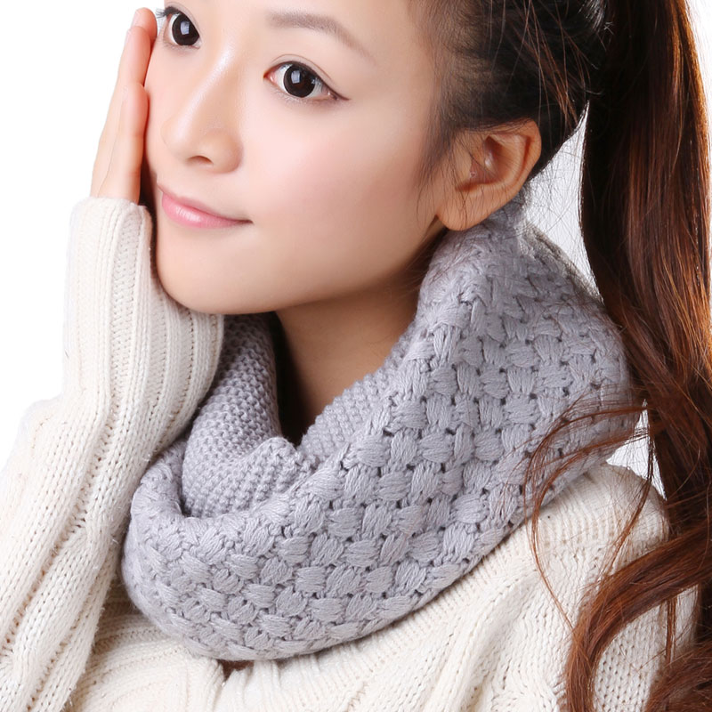Women Winter knitted Scarves - Grey