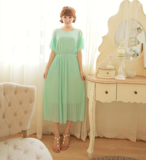 Luxurious Gold Sleeveless Sequin Beaded Pleated Long Prom Dress Evening Dress main image 1