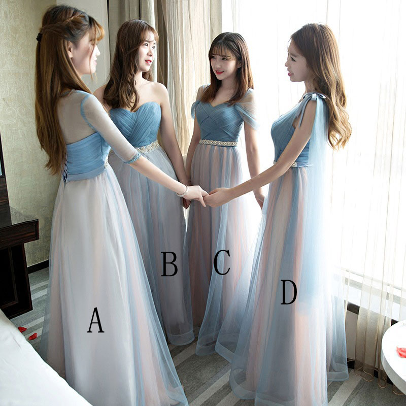 Beautiful Women Bridesmaid Wedding Party Long Dress 4 Style