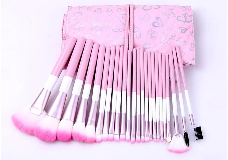 Professional 24 Pcs Makeup Brushes Set Eyebrow Shadow Make Up Brush Set Kit
