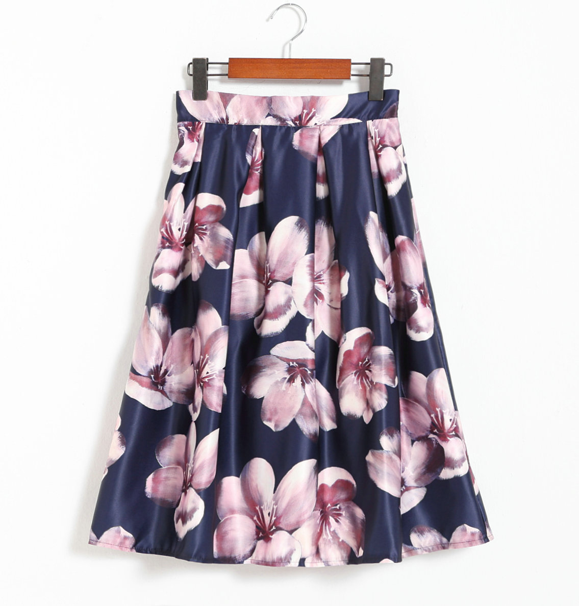 Sweet Printing Navy Blue Skirt For Women