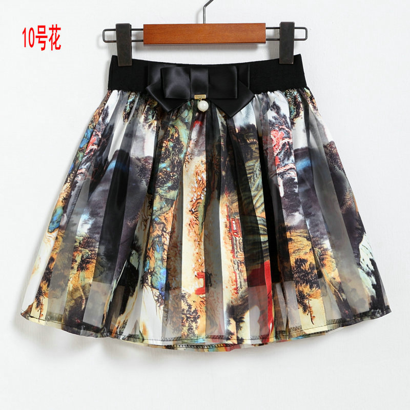 Spring Summer Casual Floral Fashion Skirts - Yellow