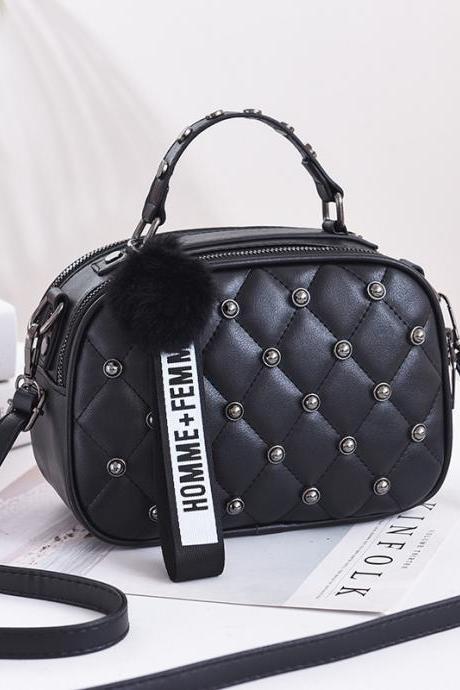 Women Shoulder Mini Bag New Leather Fashion Small Handbag - Black