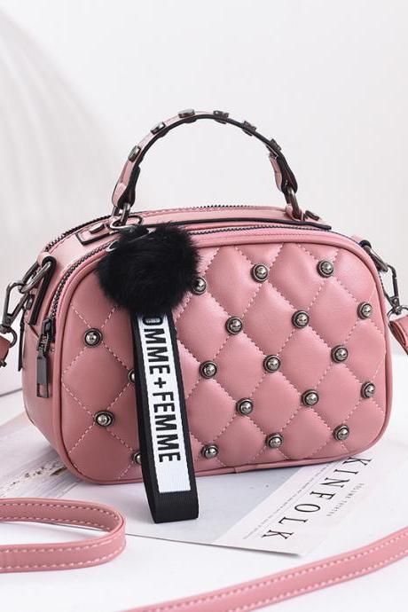 Women Shoulder Mini Bag New Leather Fashion Small Handbag - Pink