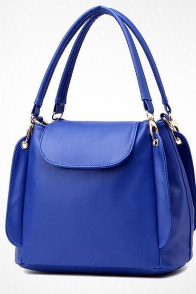 Women Fashion Three Layers Shoulder Bag Casual Crossbody Handbag - Blue