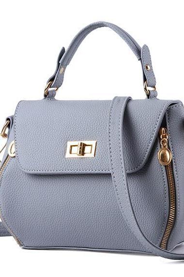 Small Women Messenger Bags Female Crossbody Shoulder Bag Mini Clutch Purse Bag Candy Color - Grey