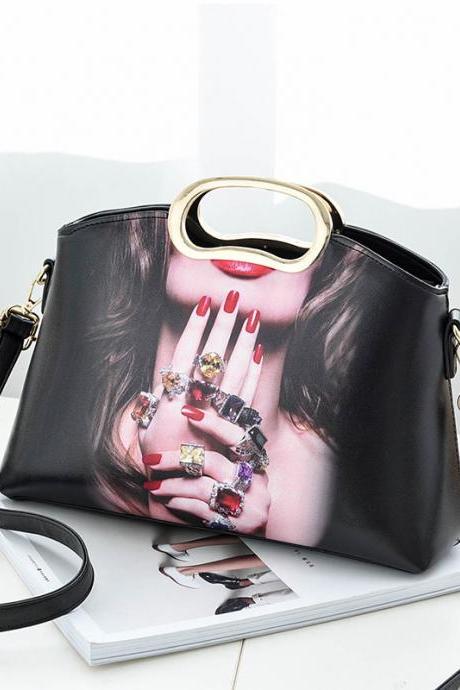 New Design Fashion Women Small Shoulder Bag Messenger Handbag - Black