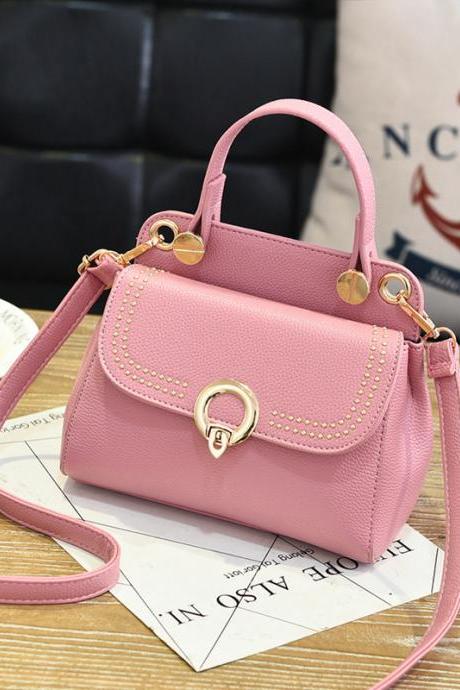 Fashion Mini Women Handbag for Girls Women's Shoulder Bag Crossbody Women Chain Bag - Pink