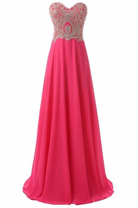 Elegant Evening Dress Long Beading Prom Dress Formal Party Gown