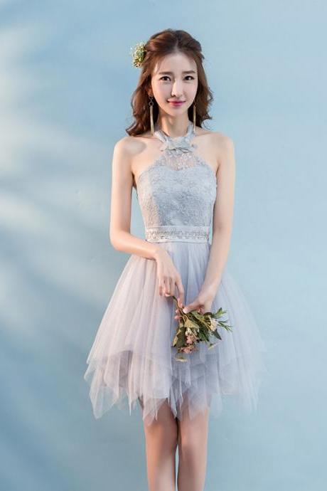 Mini Halter Sleeveless Bridesmaid Party Dress