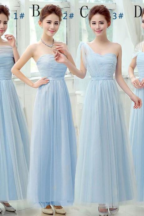 Beautiful Long Evening Dresses Bridesmaid Dresses - Blue