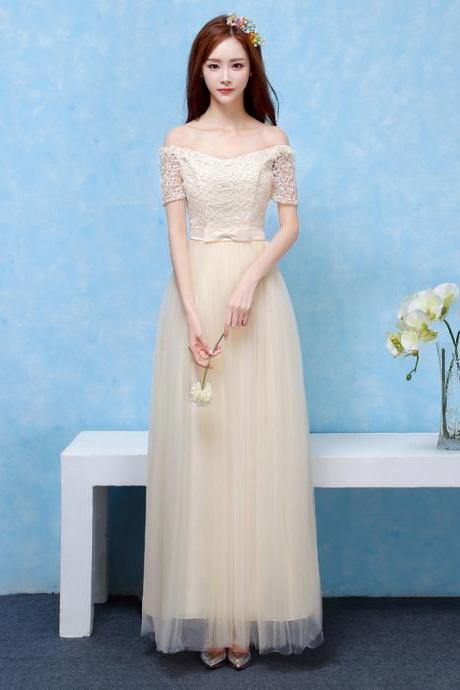 Bridesmaid Dresses Long Prom New Style Fashion Women Wedding Party Dress - Champagne