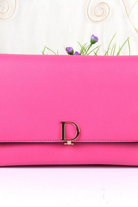 Women PU Leather Small Shoulder Handbag Crossbody Messenger Bag Satchel Purse - Rose