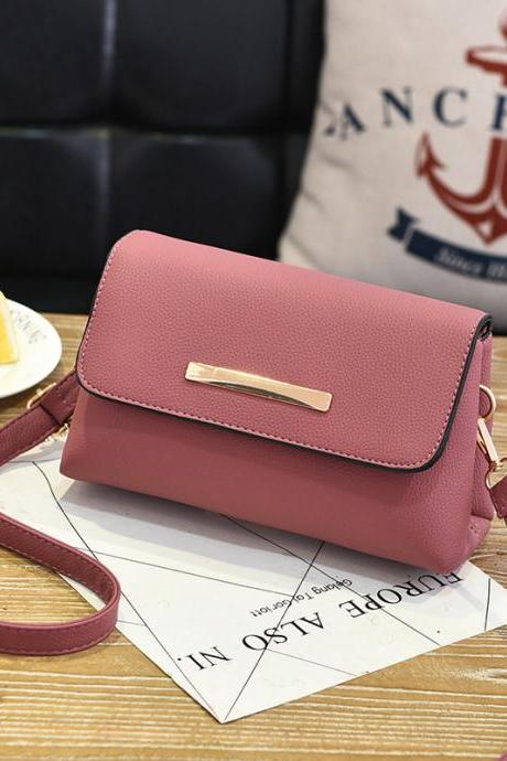 Fashion Women Mini Shoulder Bag Handbag Leather Cross Body Small Bags - Pink