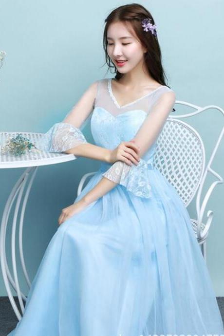 New Short Sleeve Long Design Elegant Gown Evening Dress 