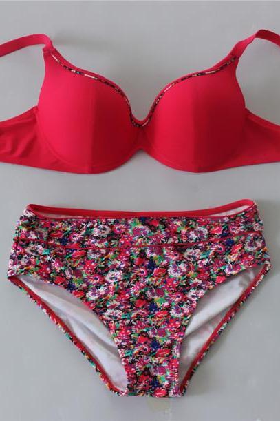 Printing Red Color Sexy Swimwear swimsuit