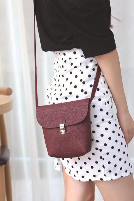 Women Mini Purses Bag Casual Multi-color Pu Leather Shoulder Bag