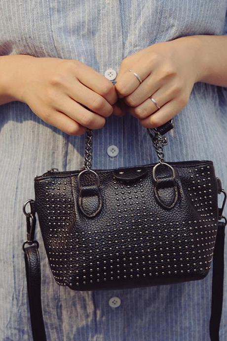 New Rivet Mini Women Shoulder Handbag