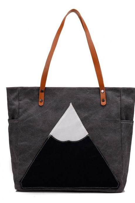Fashion Women Casual Shoulder Bag Shopping Bag Handbag - Grey