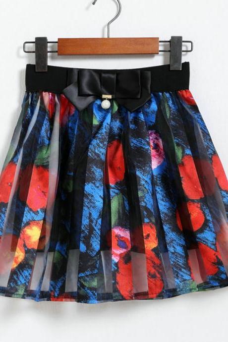 Spring Summer Casual Floral Fashion Skirts - Colorful